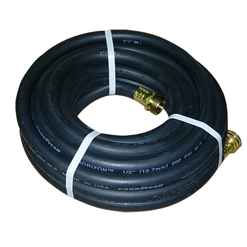 Alpha HydroClean High Pressure Rubber Hose - Black 25' x 1/2"