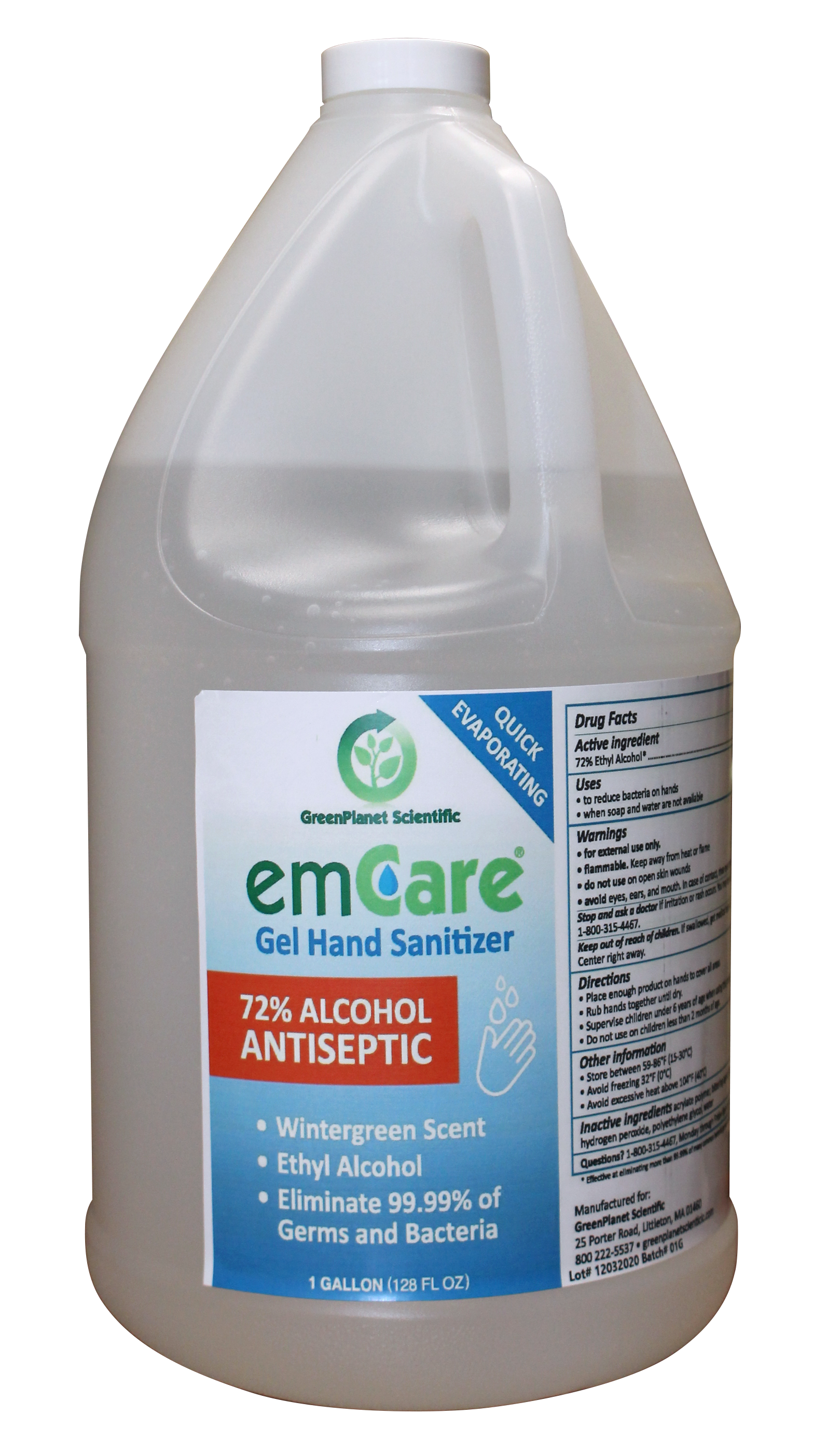 emCare gel hand sanitizer gallon
