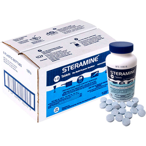 Steramine 1-G Sanitizing Dish Tablets - Case of 6