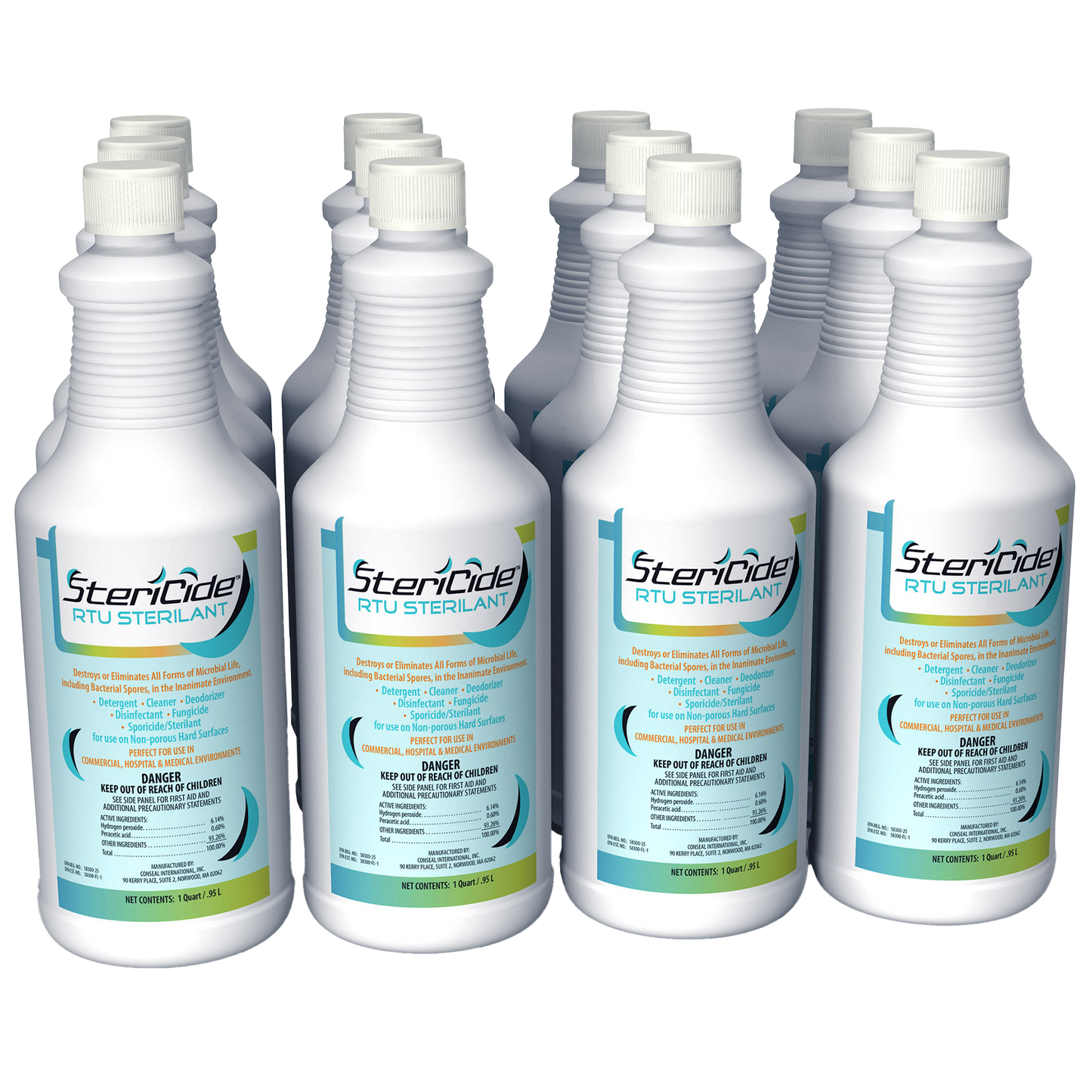 SteriCide RTU Liquid Surface Sterilizer - 1 Quart, 12/case