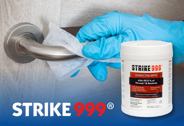 strike 999 disinfecting wipes